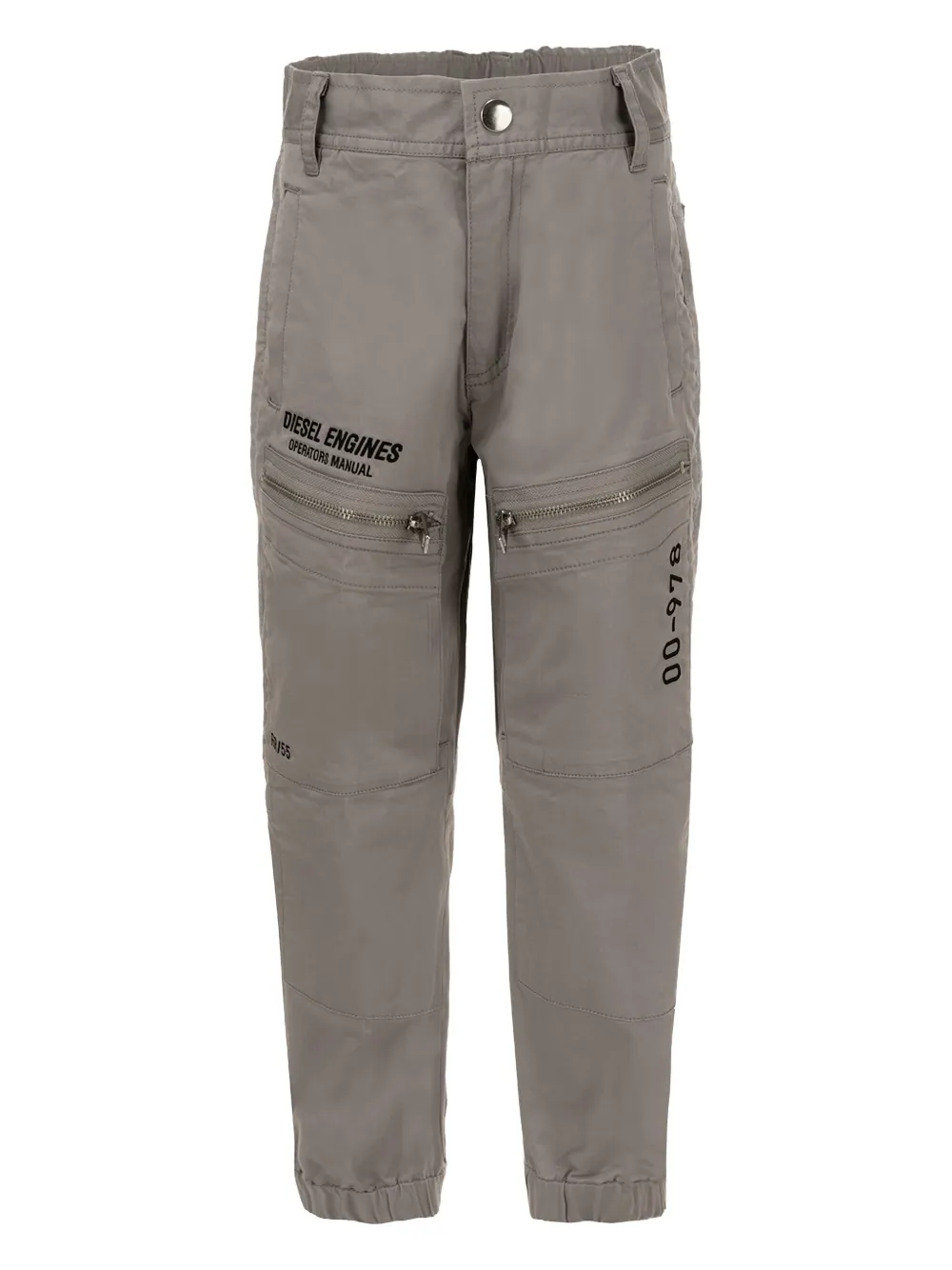 Diesel logo-embroidered trousers | Grey | Image 1