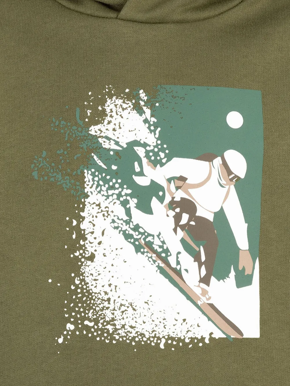 Il Gufo Hoodie met print Groen