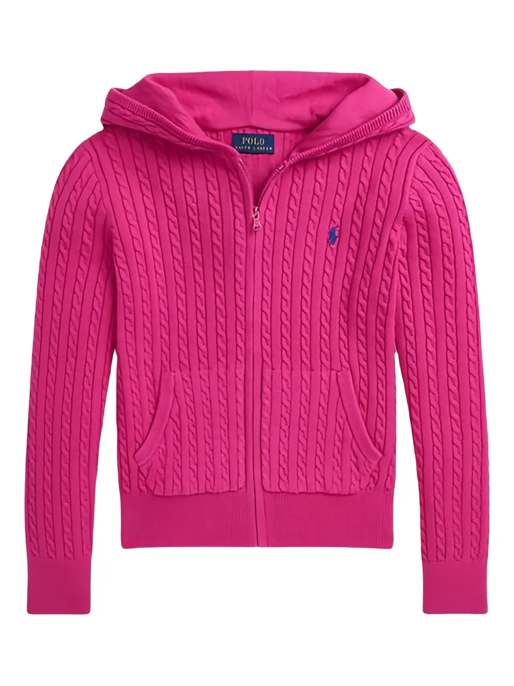 POLO RALPH LAUREN KIDS ケーブルニット パーカー - ピンク POLO RALPH LAUREN KIDS ケーブルニット パーカー - ピンク