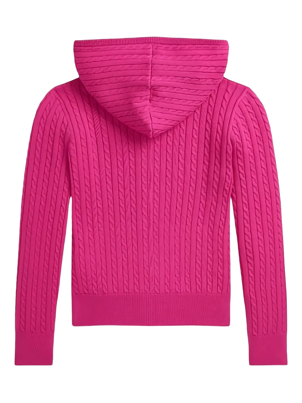 POLO RALPH LAUREN KIDS Hoodie met kabelgebreide print Roze