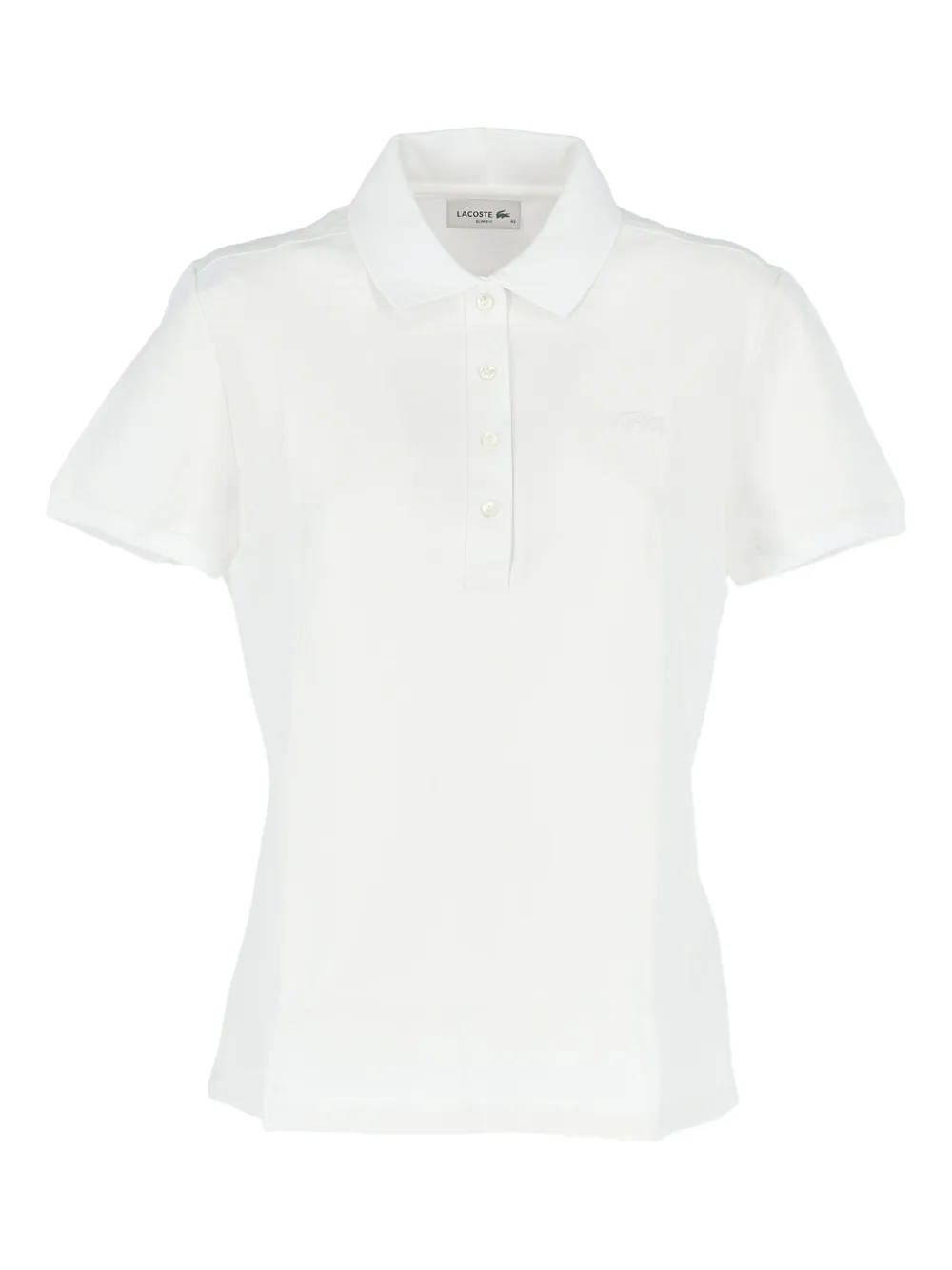 Lacoste Polo con bottoni - Bianco