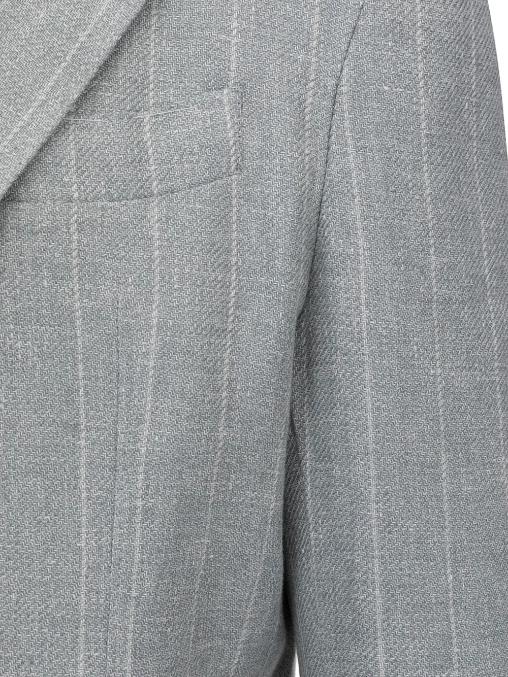 Eleventy Single-breasted Striped Blazer In Gray