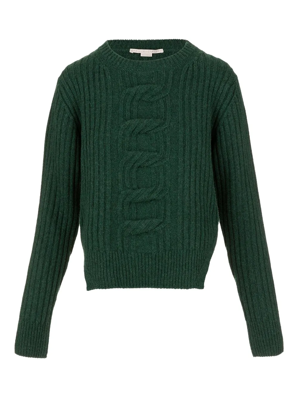 Stella McCartney Trui met ronde hals en ketting Groen