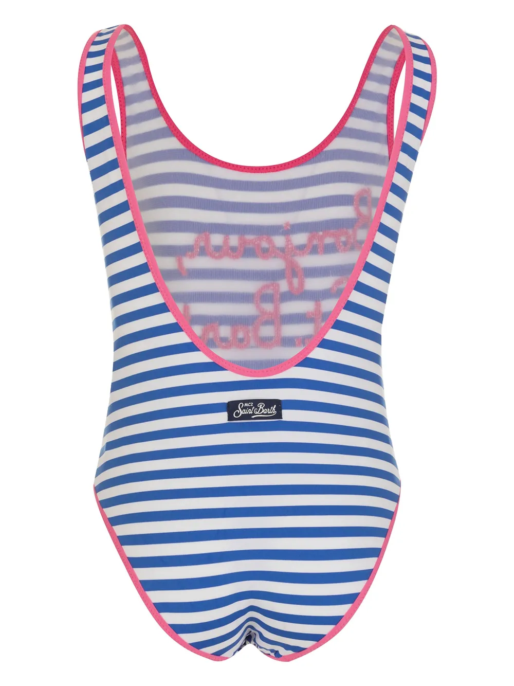 MC2 Saint Barth Kids Gestreept badpak Blauw