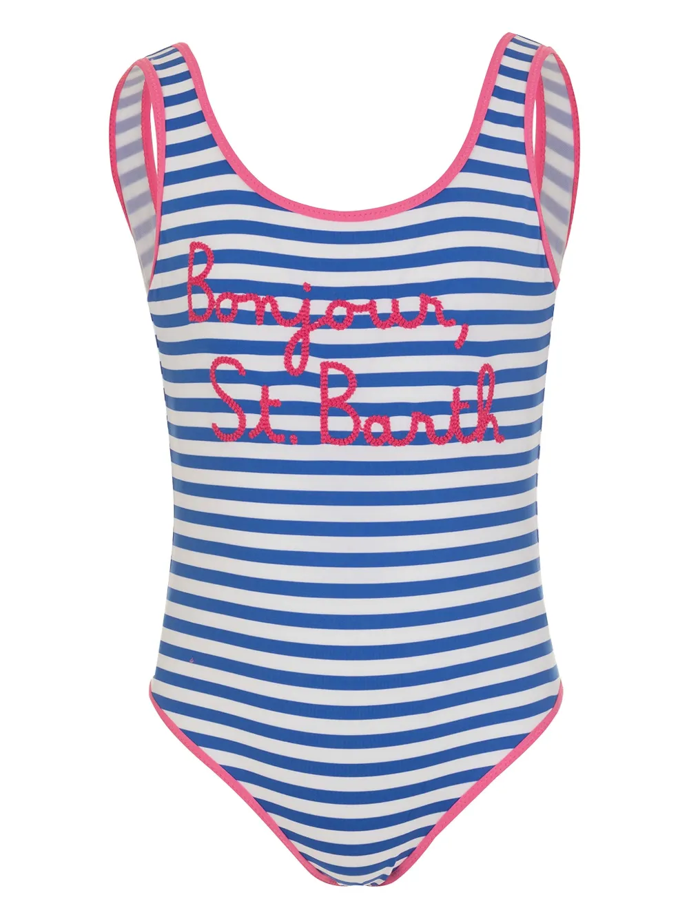 MC2 Saint Barth Kids Gestreept badpak Blauw