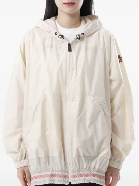 Moncler Grenoble embellished-hem raincoat