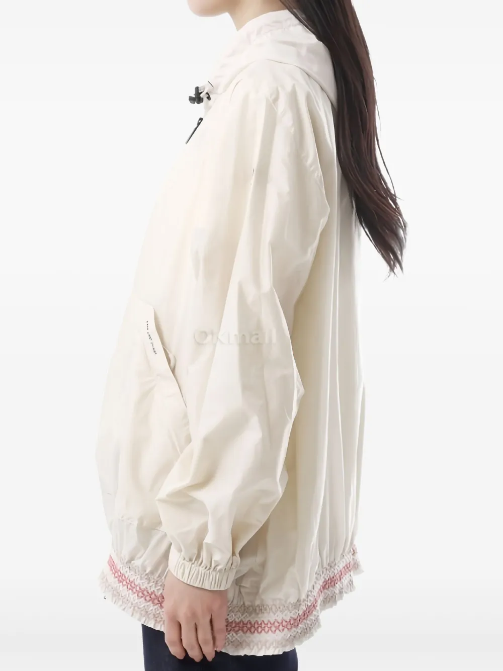 Moncler Grenoble Regenjas met verfraaide afwerking Beige