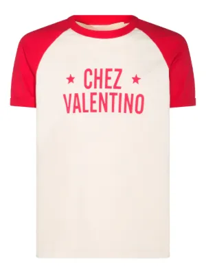 Tシャツ・カットソー VALENTINO GARAVANI 'Chez Valentino' T-shirt White White Chez Valentino T-Shirt | VALENTINO - Antonia
