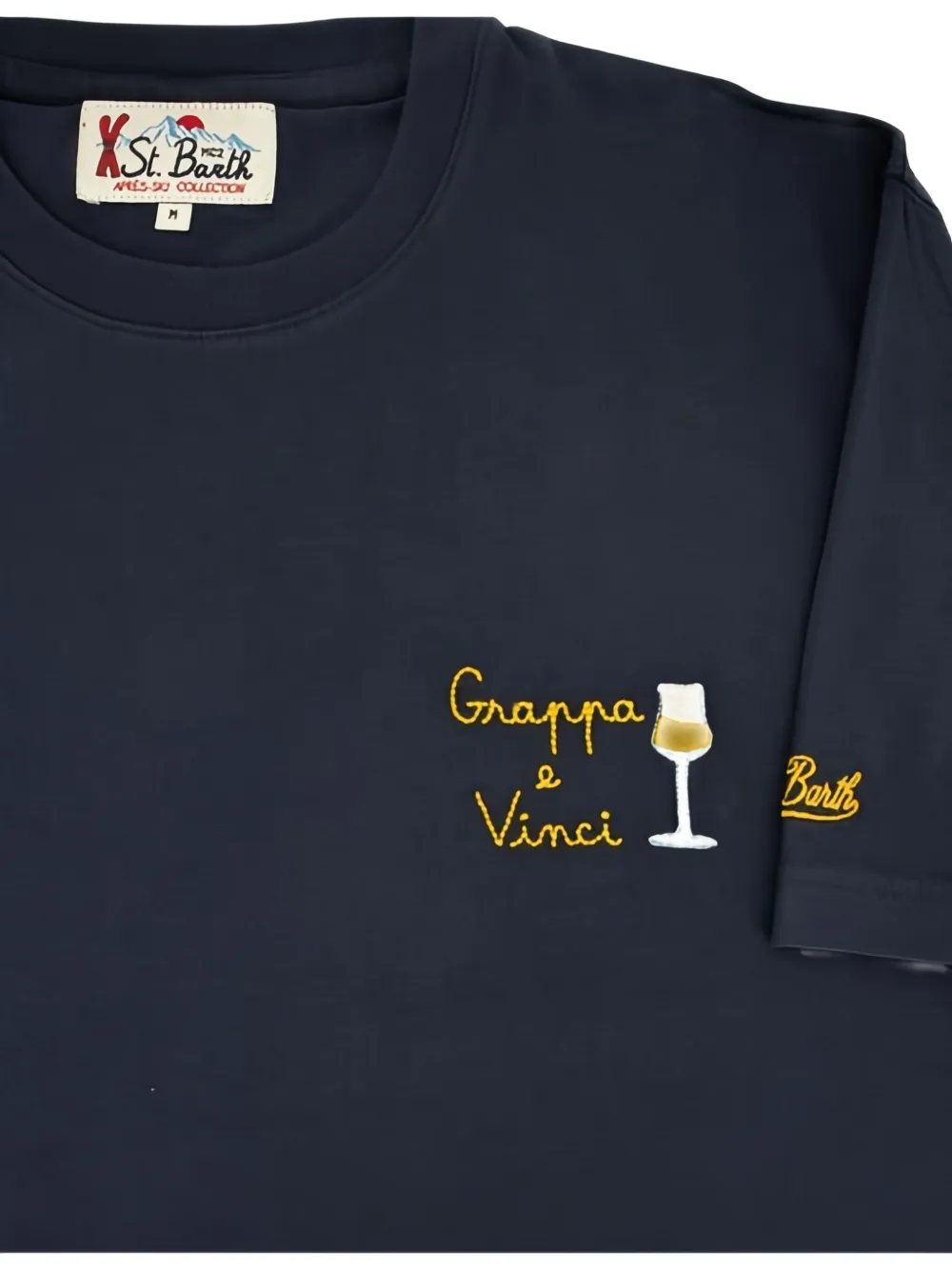 Mc2 Saint Barth Arnott Embroidered T-shirt In Blue