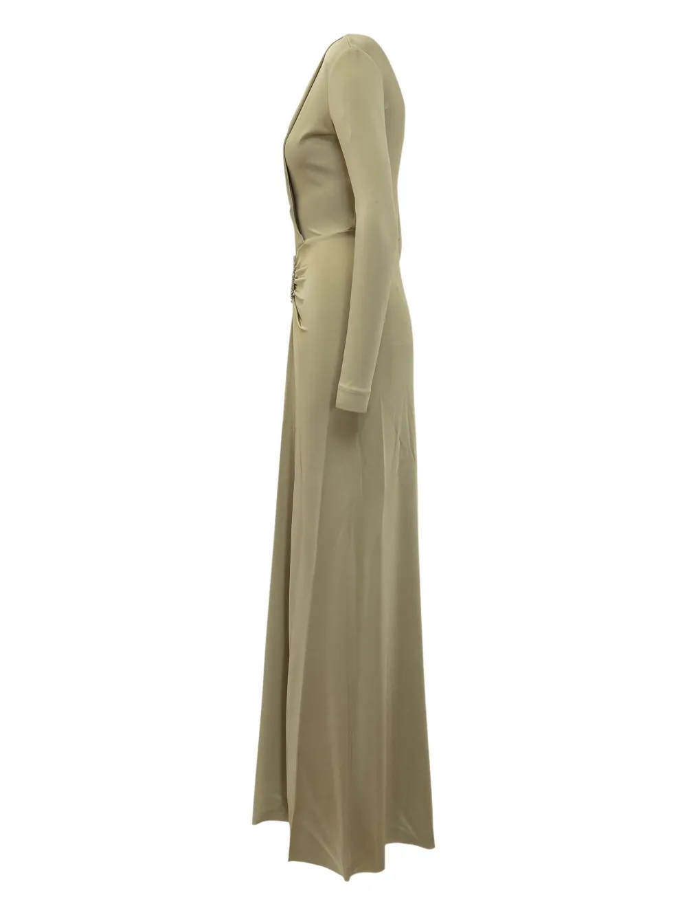 Victoria Beckham Verfraaide avondjurk Beige