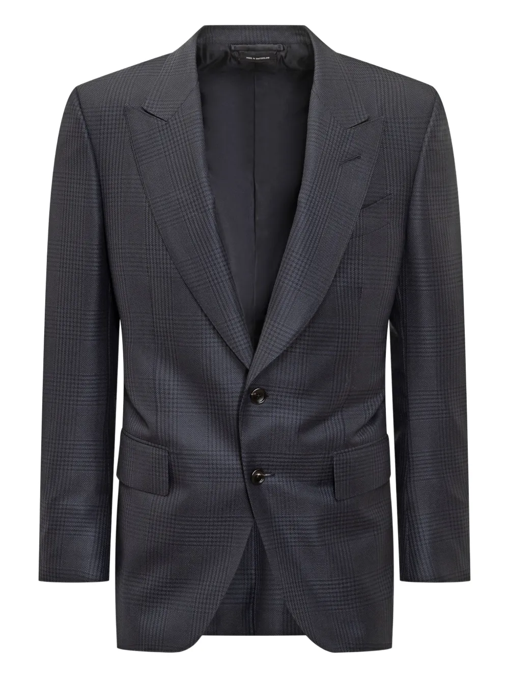 TOM FORD checked two-button jacket Zwart