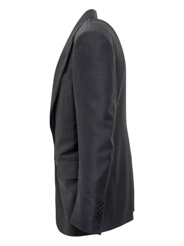 TOM FORD Checked two-button Jacket Black FARFETCH IN