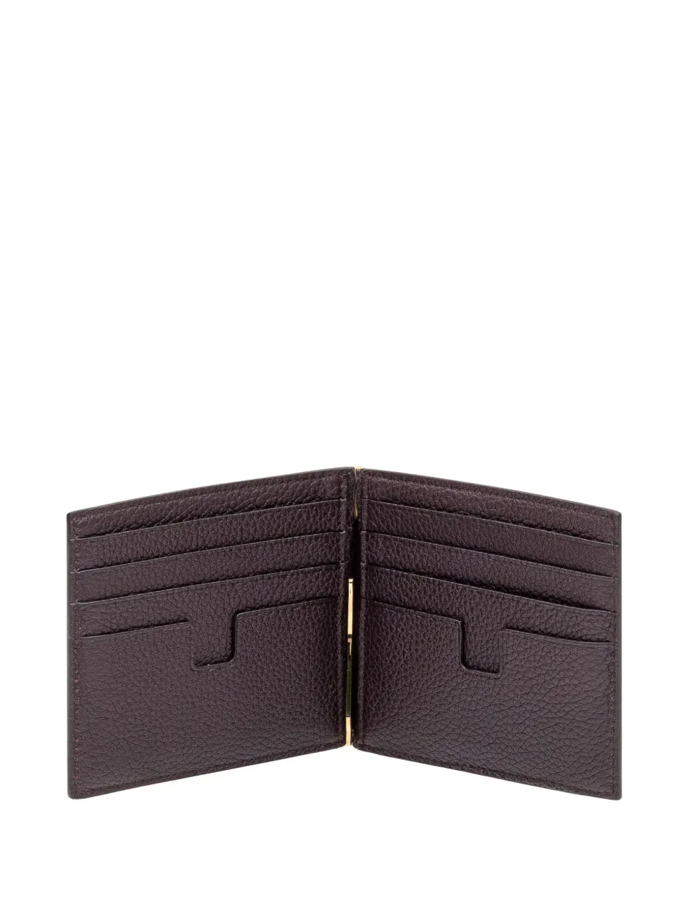 TOM FORD logo-print leather wallet Beige