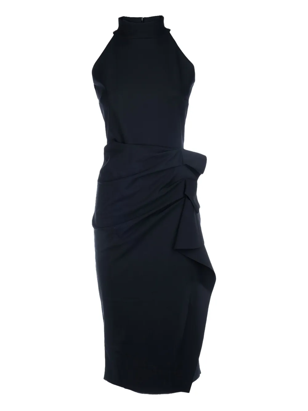 Chiara Boni La Petite Robe Gudrum Halterneck Midi Dress In Black