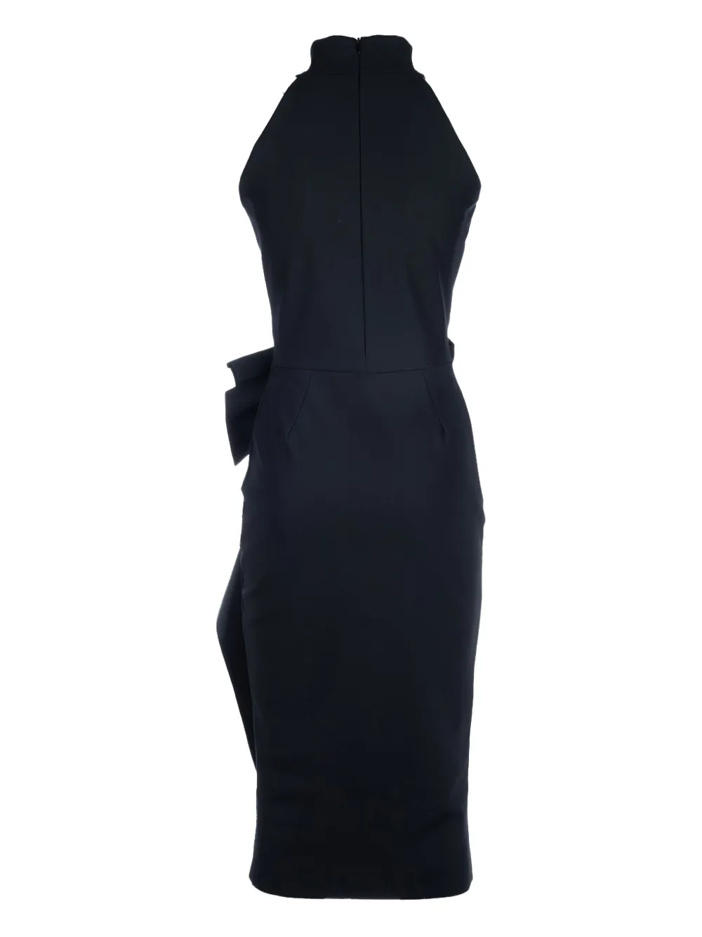 Chiara Boni La Petite Robe Gudrum Halterneck Midi Dress In Black
