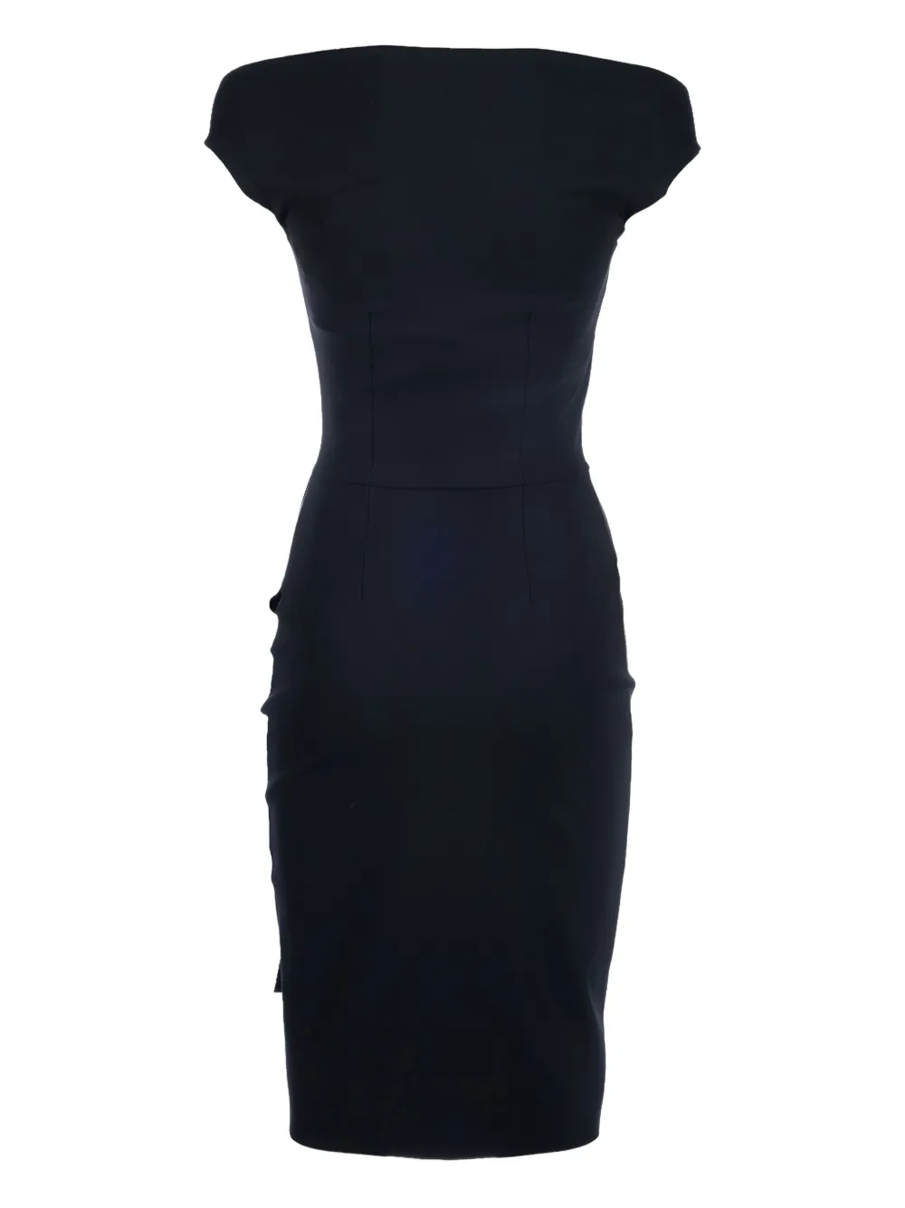 CHIARA BONI La Petite Robe Melania off-shoulder gedrapeerde midi-jurk - Zwart