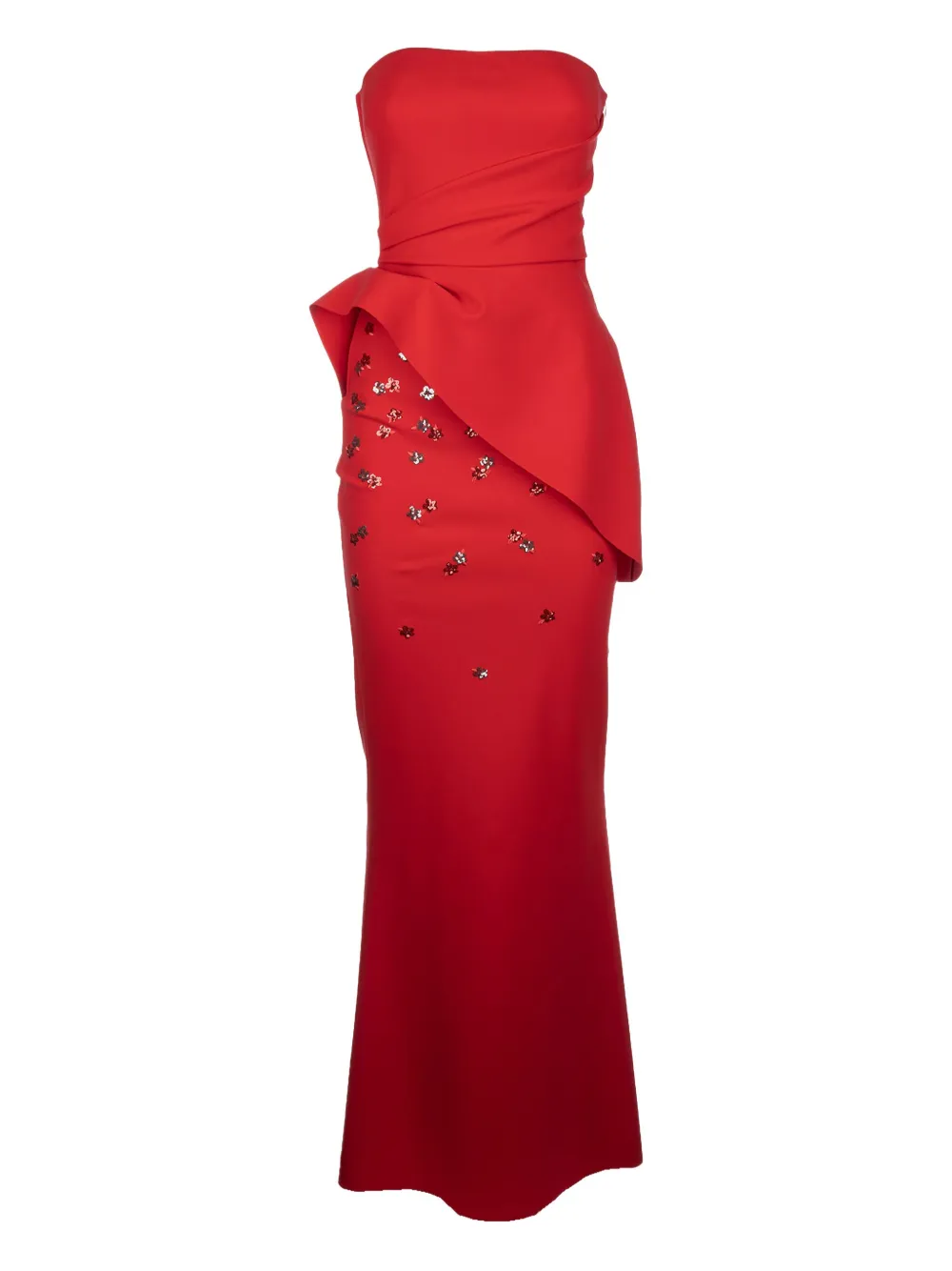 sequin-embellished ruffled dress