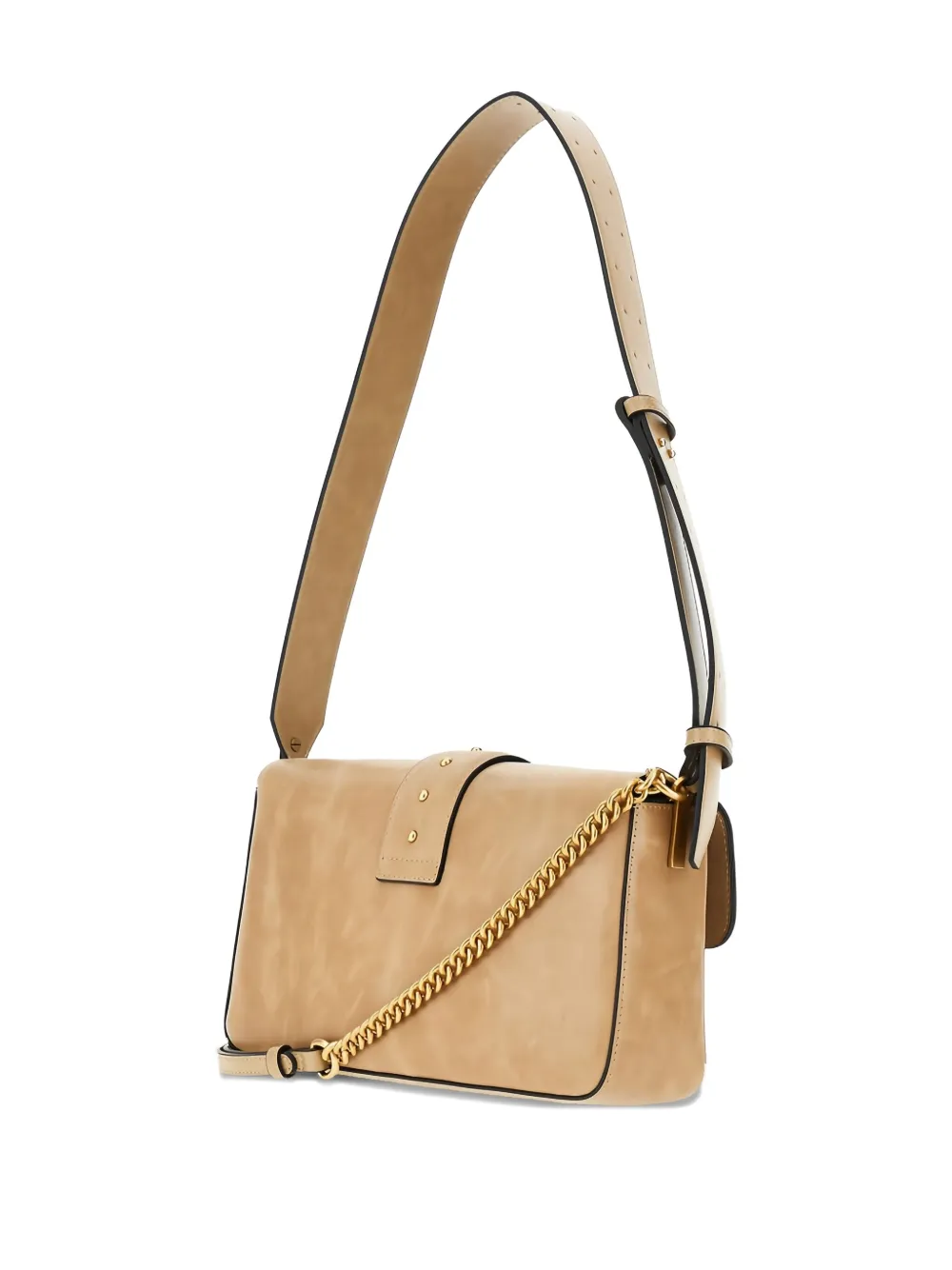 PINKO Love-Birds-motif shoulder bag - Beige