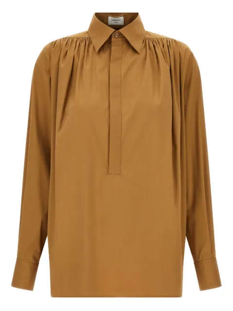 Saint Laurent blusa con detalle fruncido