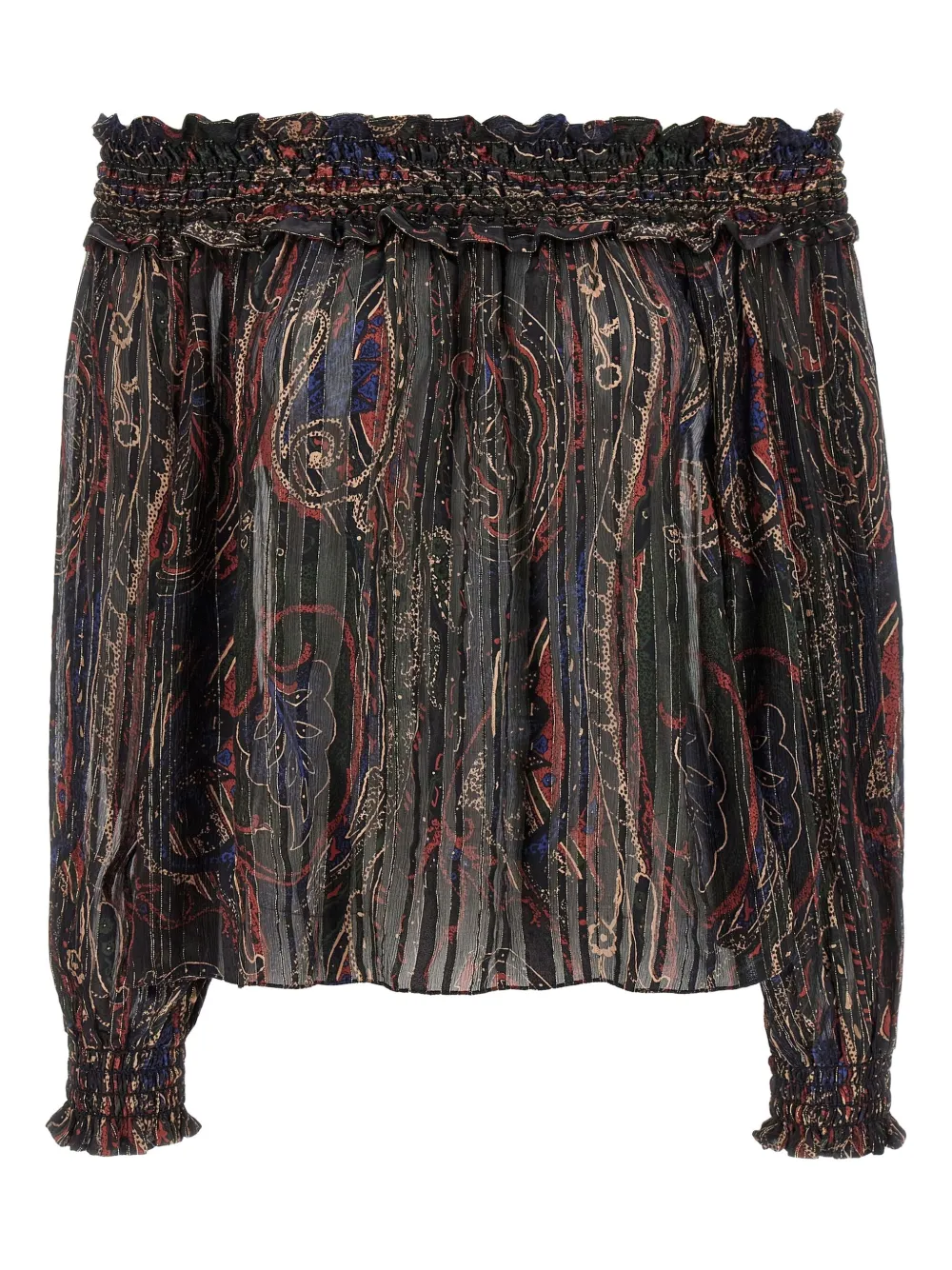 Saint Laurent Smock-stitch Blouse