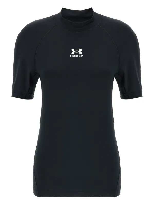 【関税込み】balenciaga T-SHIRT X UNDER ARMOUR Balenciaga x Under Armour® logo-embroidered T-shirt | Black