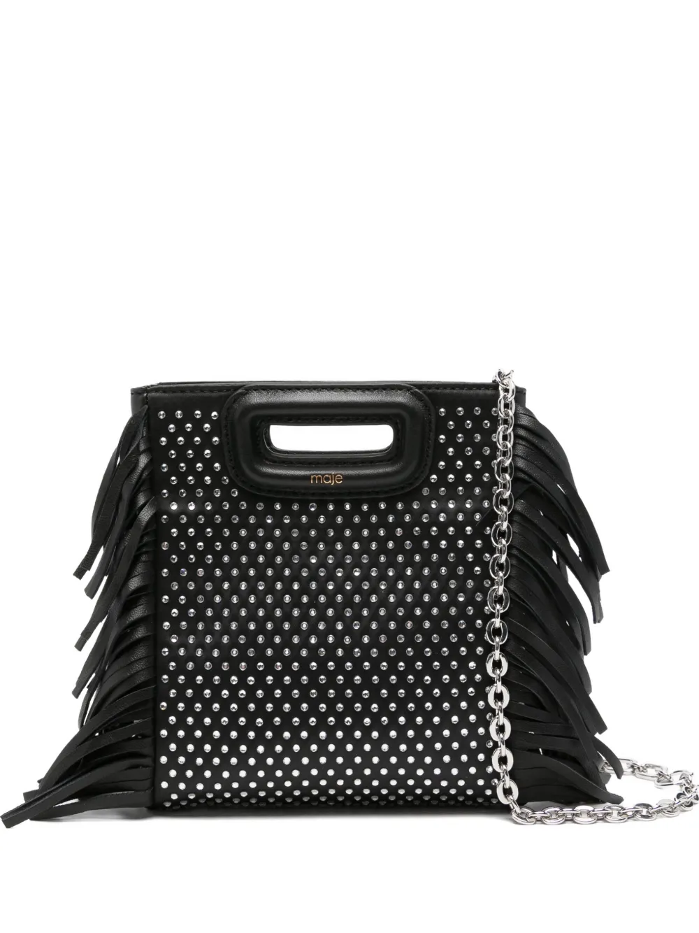 Maje Borsa mini con strass - Nero