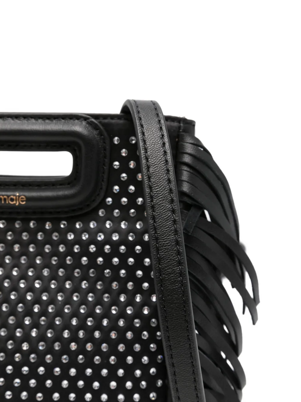 Maje Tas verfraaid met stras Zwart