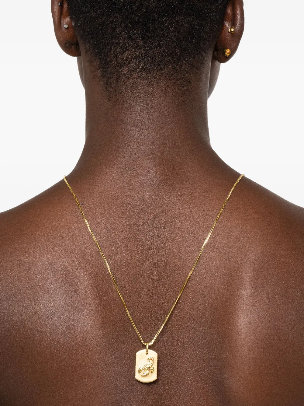 Maje Halsketting met hanger en schorpioen patroon - Goud