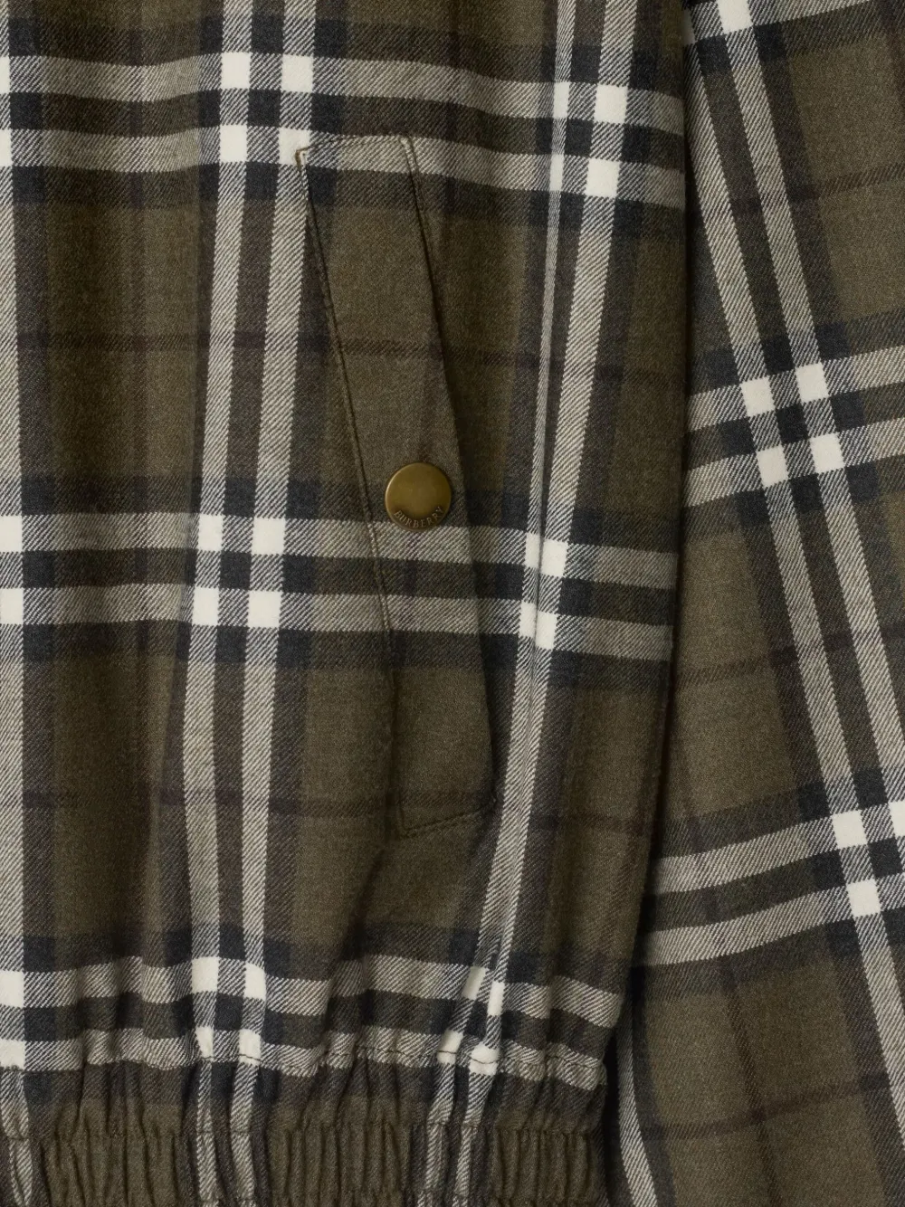 Burberry Geruit jack Groen