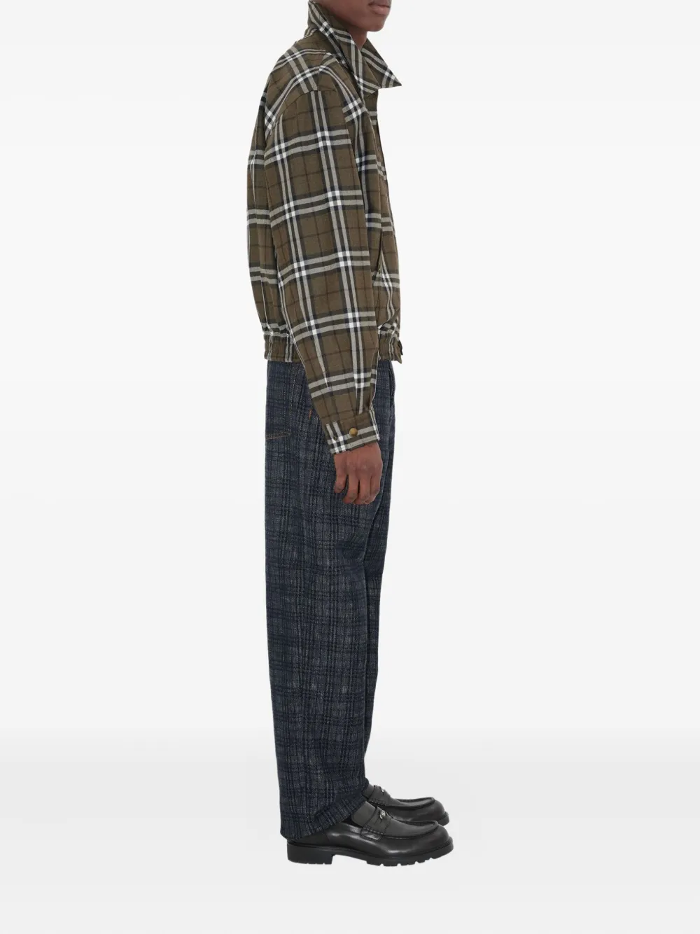 Burberry Geruit jack Groen
