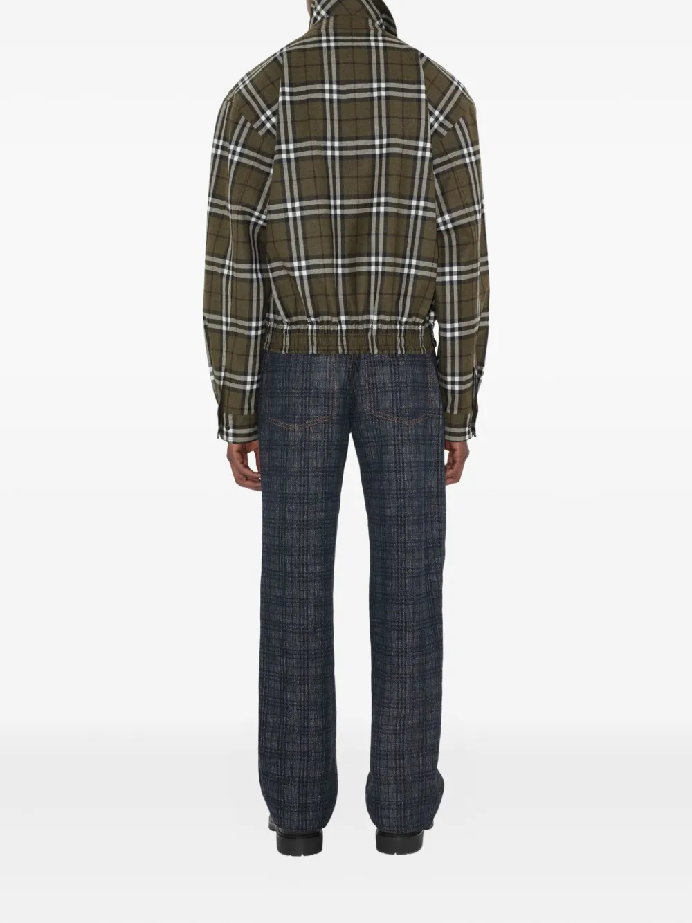 Burberry Geruit jack Groen
