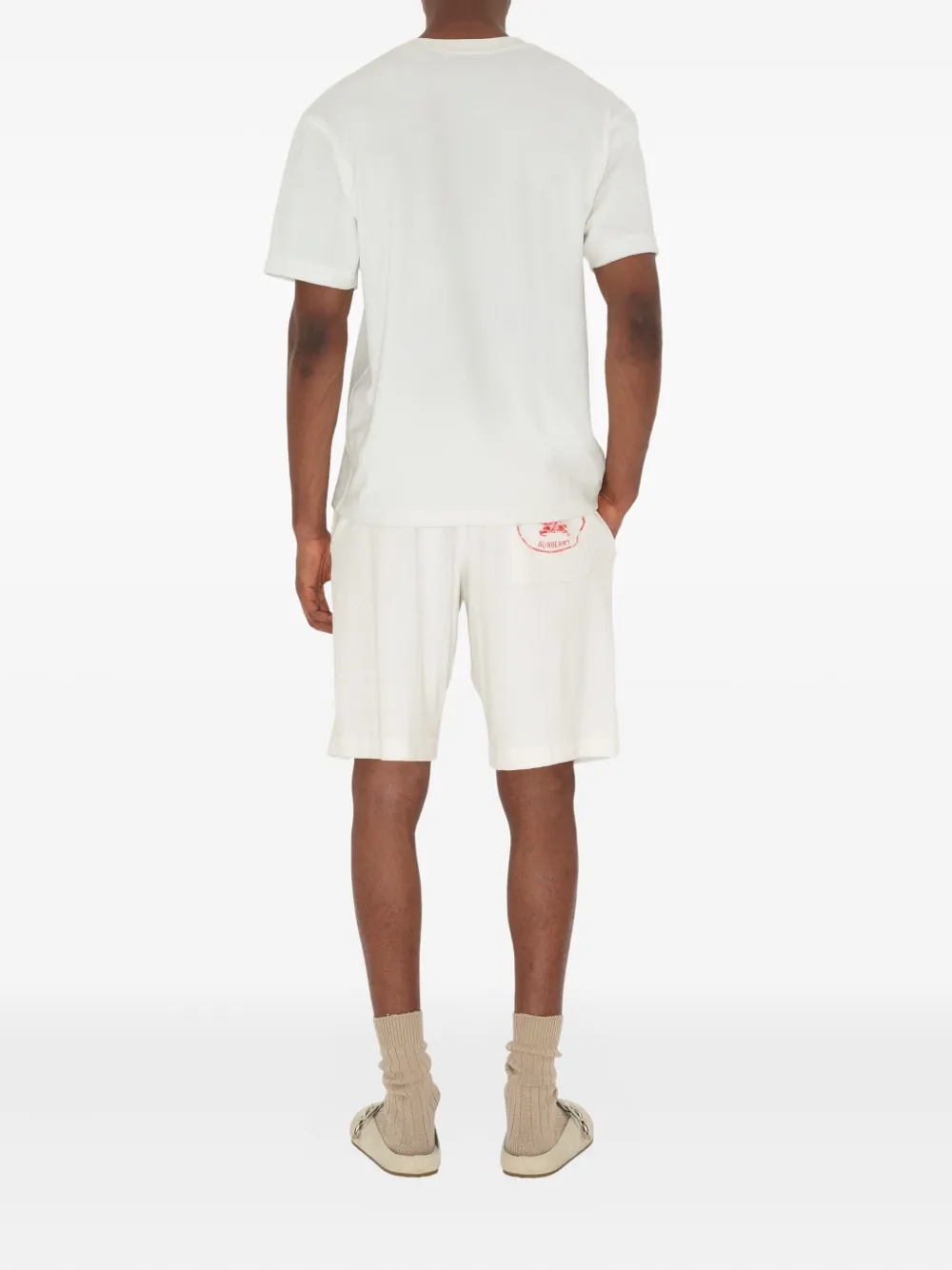 Burberry T-shirt met logoprint Wit