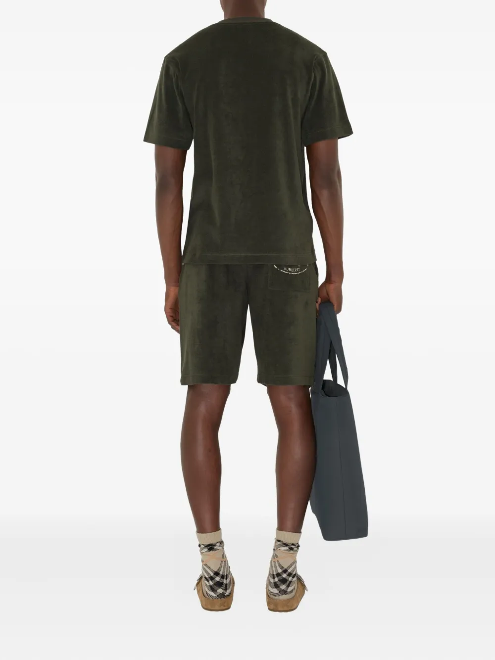 Burberry T-shirt met logoprint Groen