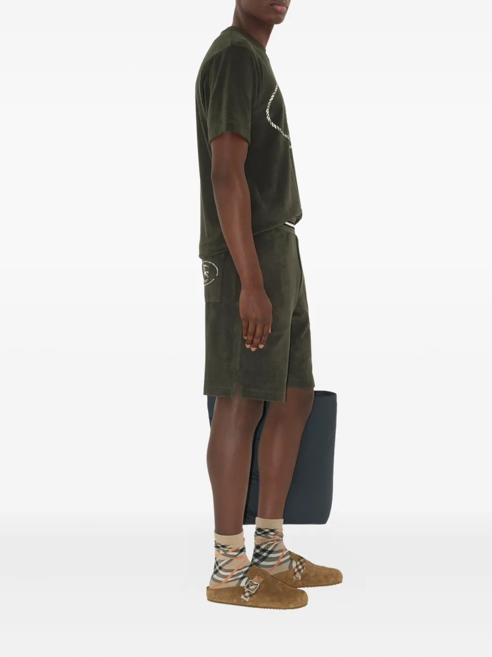 Burberry Shorts met elastische taille Groen