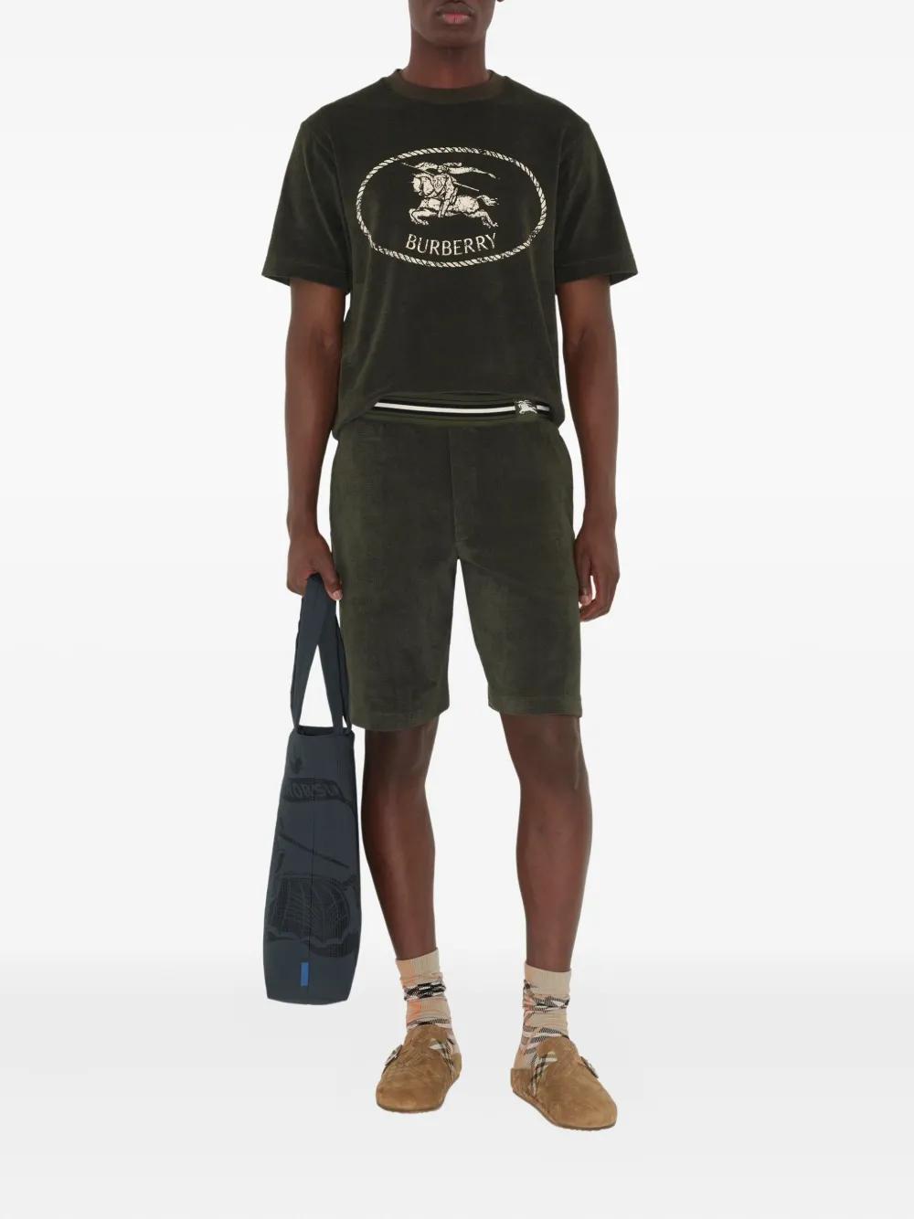 Burberry Shorts met elastische taille Groen