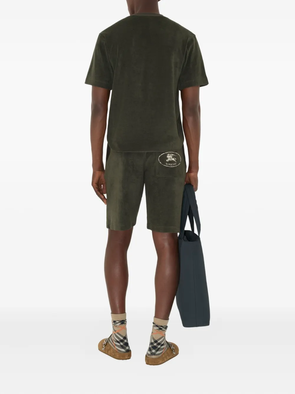 Burberry Shorts met elastische taille Groen