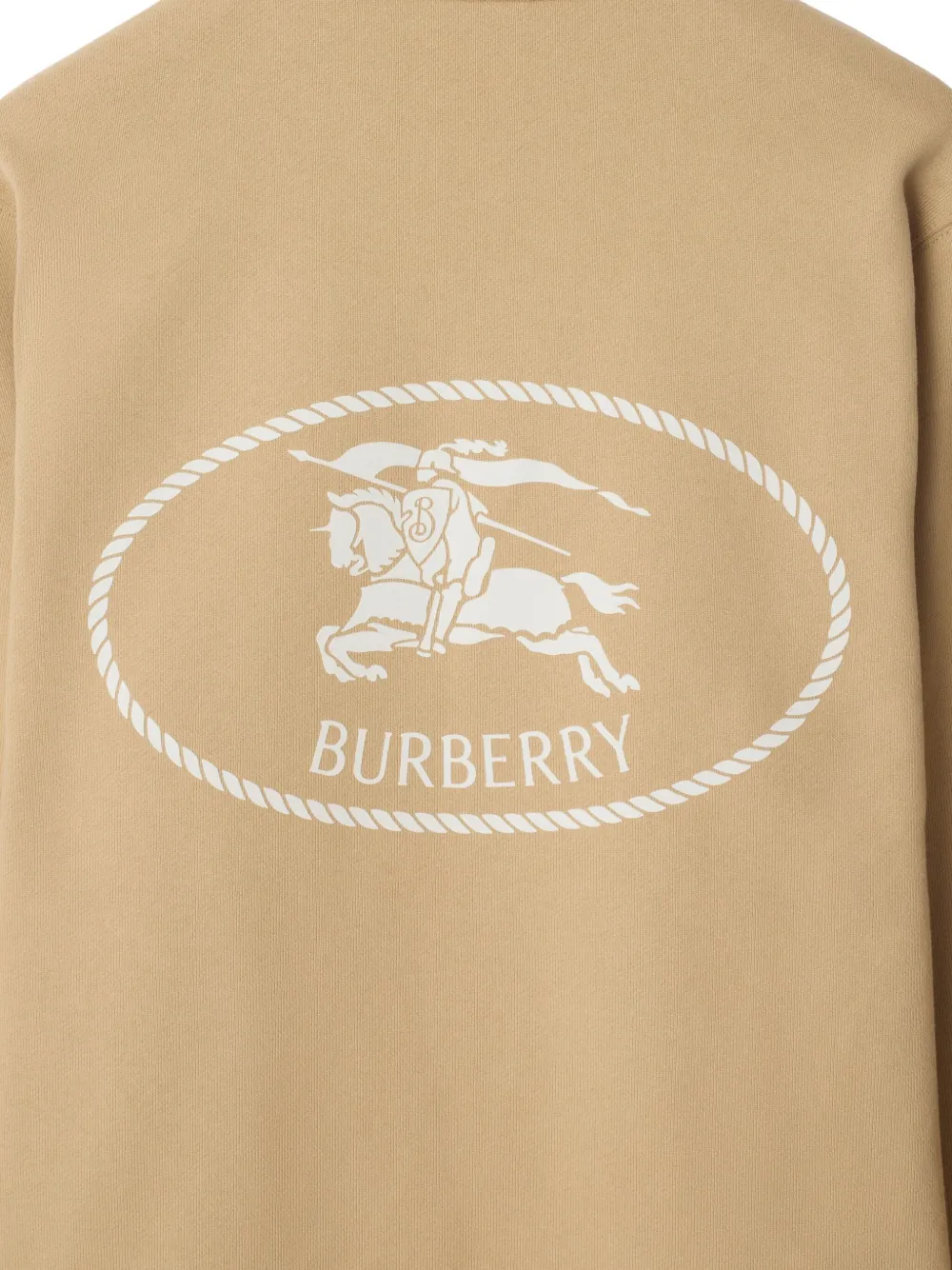 Burberry Knight-stamp Cotton Sweatshirt In Neutral