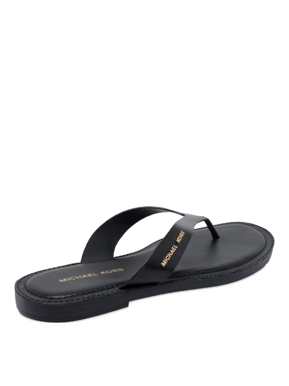 Michael Michael Kors Koko Leather Flip Flop In Black