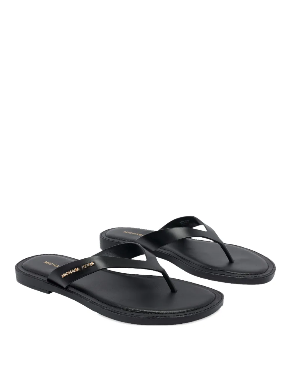 Michael Michael Kors Koko Leather Flip Flop In Black
