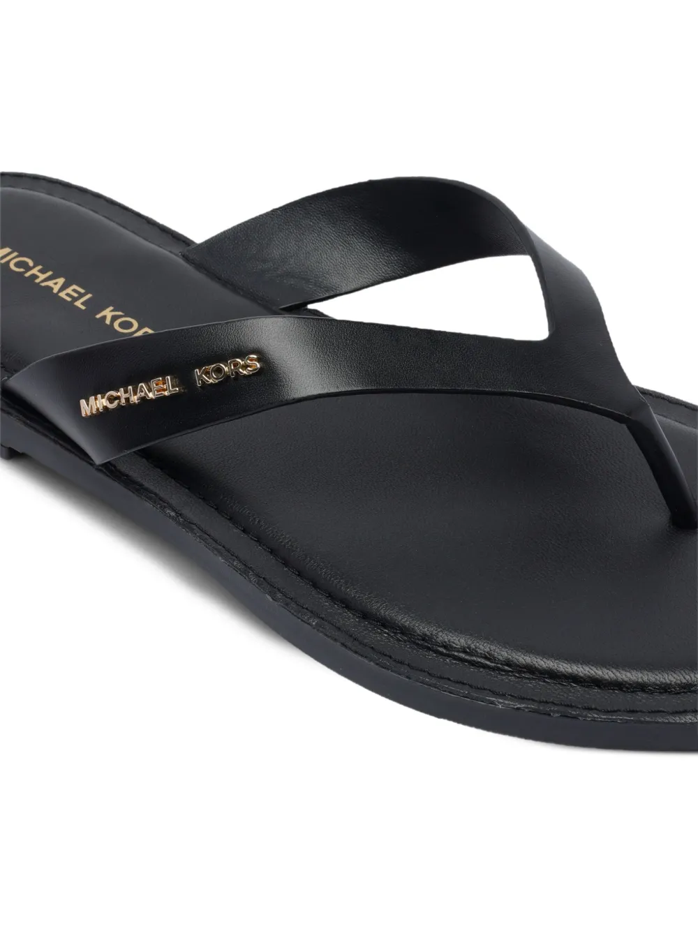 Michael Kors leather sandals Black