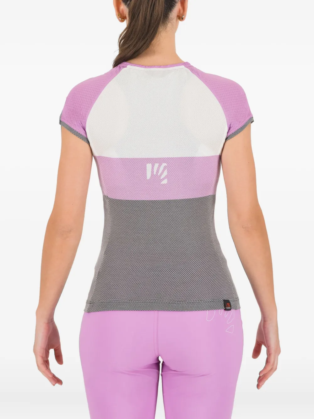 KARPOS Moved Evo W raglan-sleeve colourblock T-shirt Roze