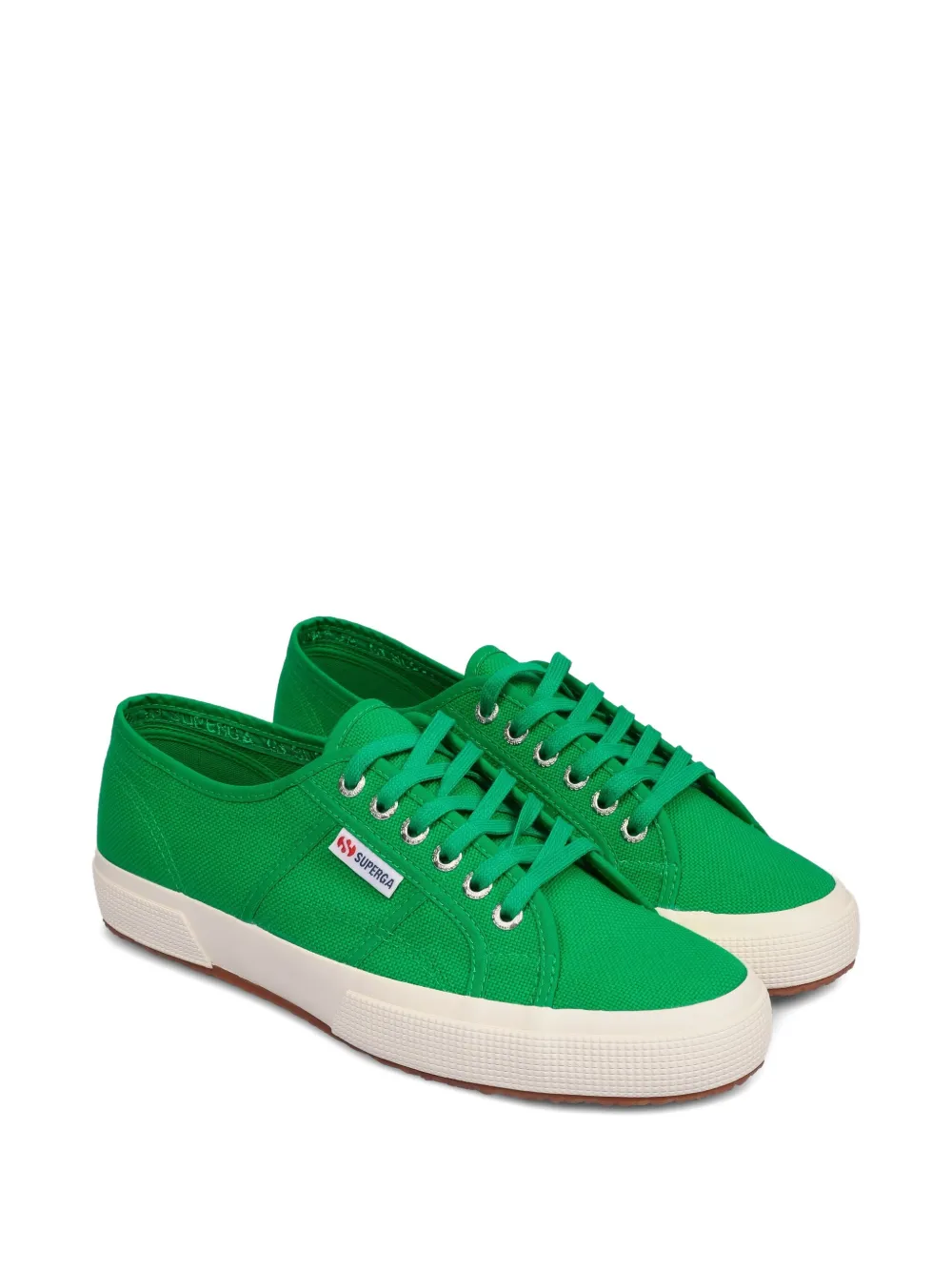 Superga lace-up flat shoes Green