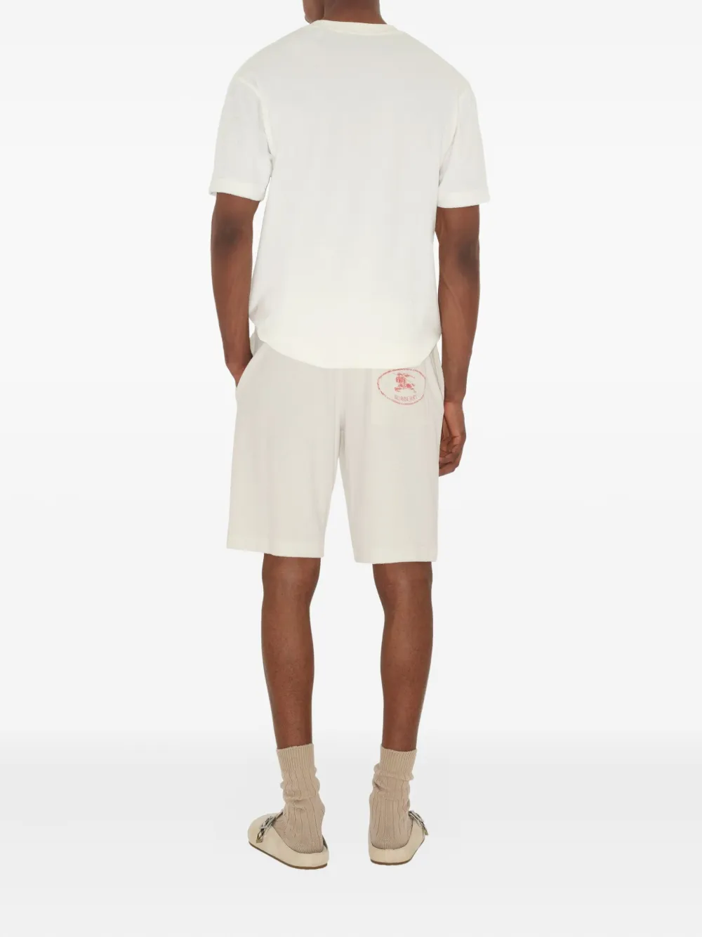 Burberry Shorts met elastische tailleband Wit