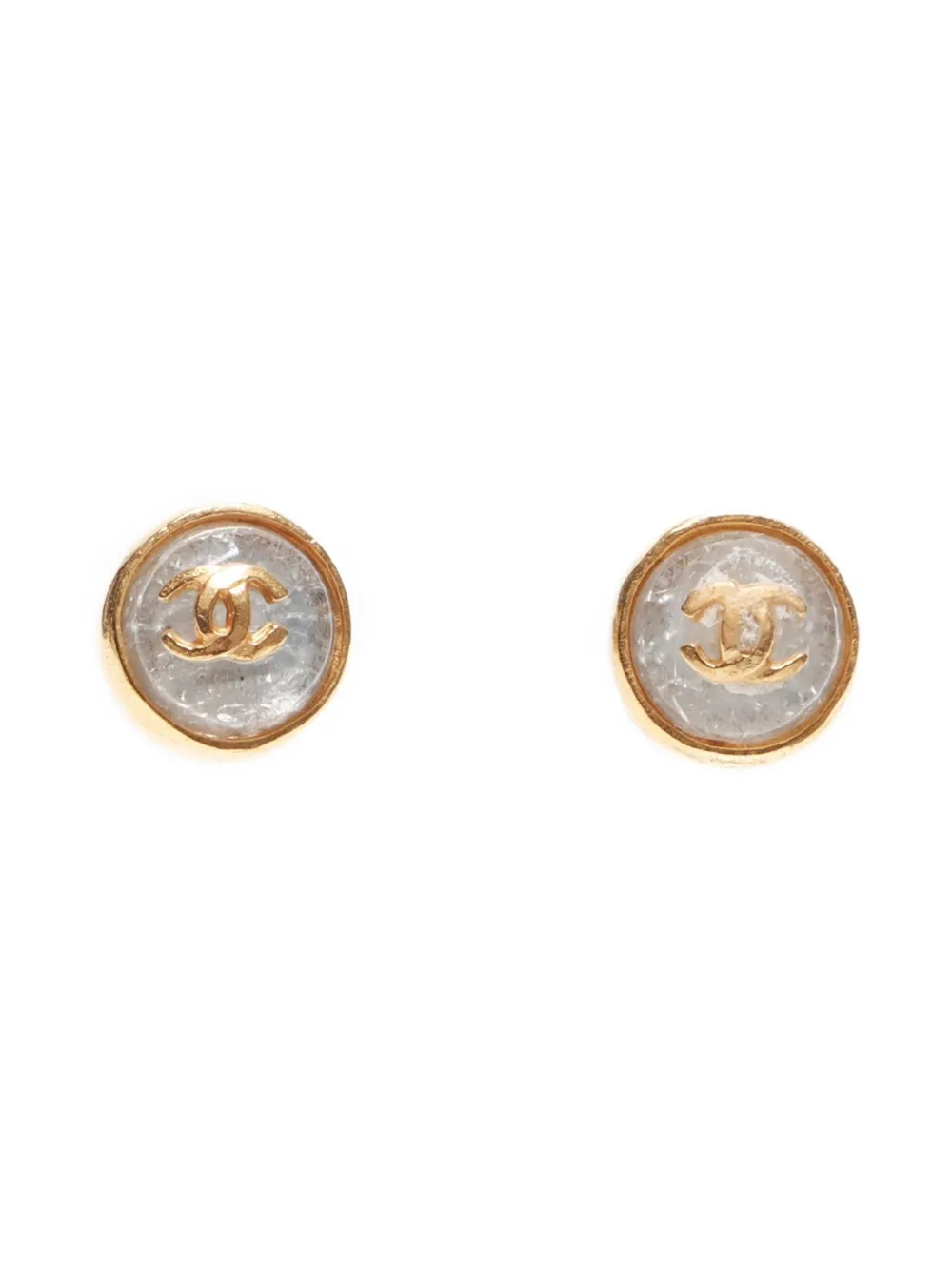 CHANEL Pre-Owned 1999 mini CC-Mark earrings | Gold | Image 1