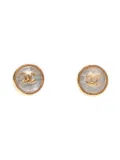 CHANEL Pre-Owned 1999 mini CC-Mark earrings - Gold