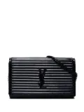 Saint Laurent Pre-Owned 2010-2020s logo-plaque leather shoulder bag - Black