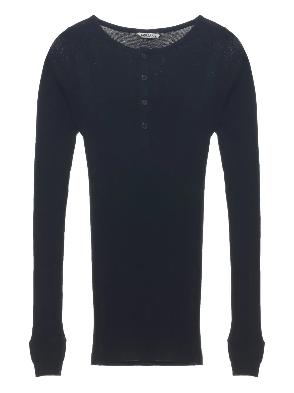 long-sleeve henley top