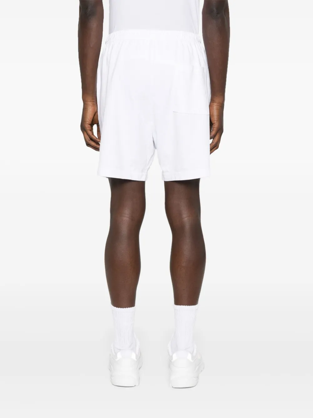 Sporty & Rich Zwembroek met elastische tailleband en logo Wit