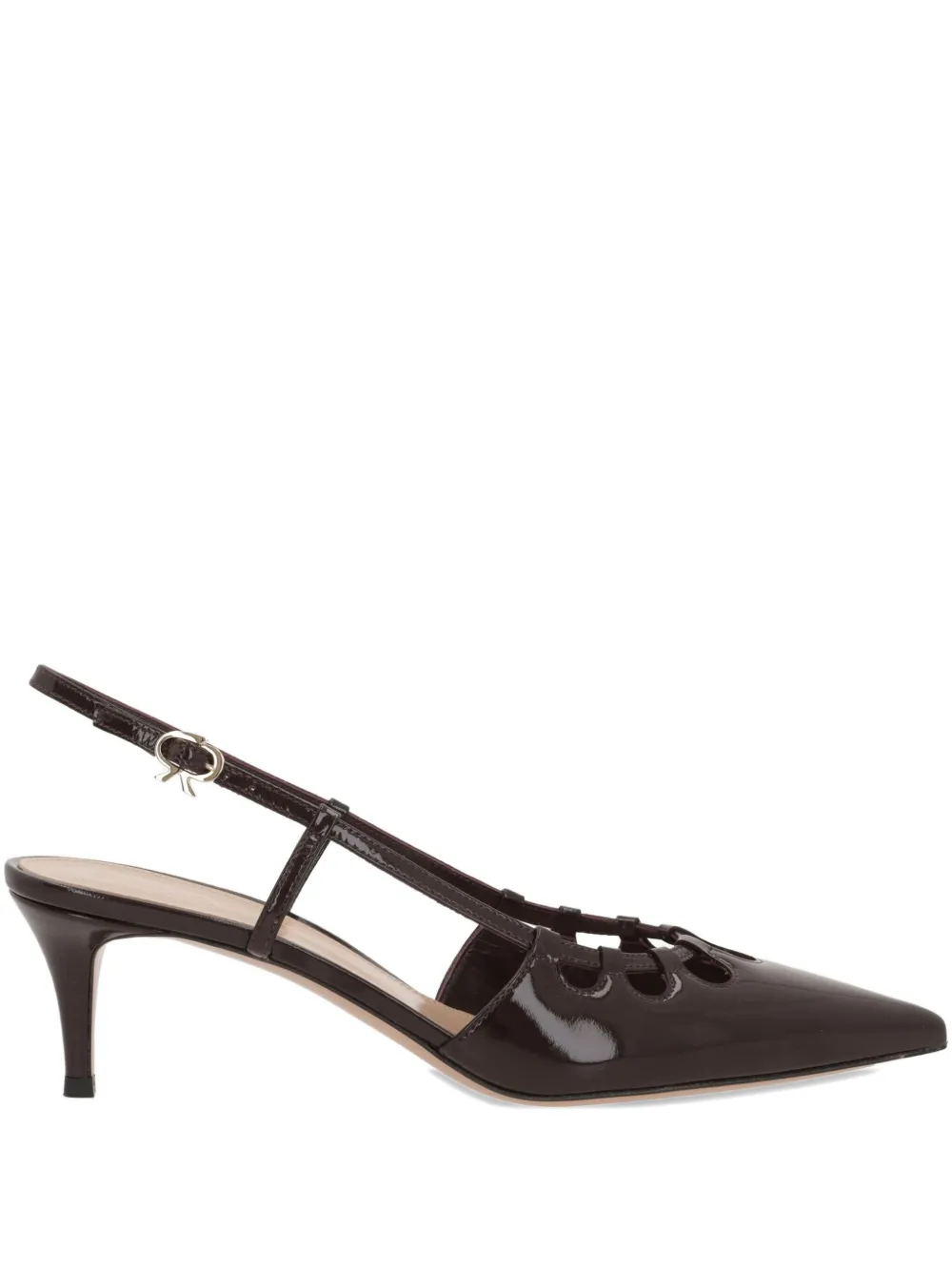 Gianvito Rossi slingback cut-out pumps Red