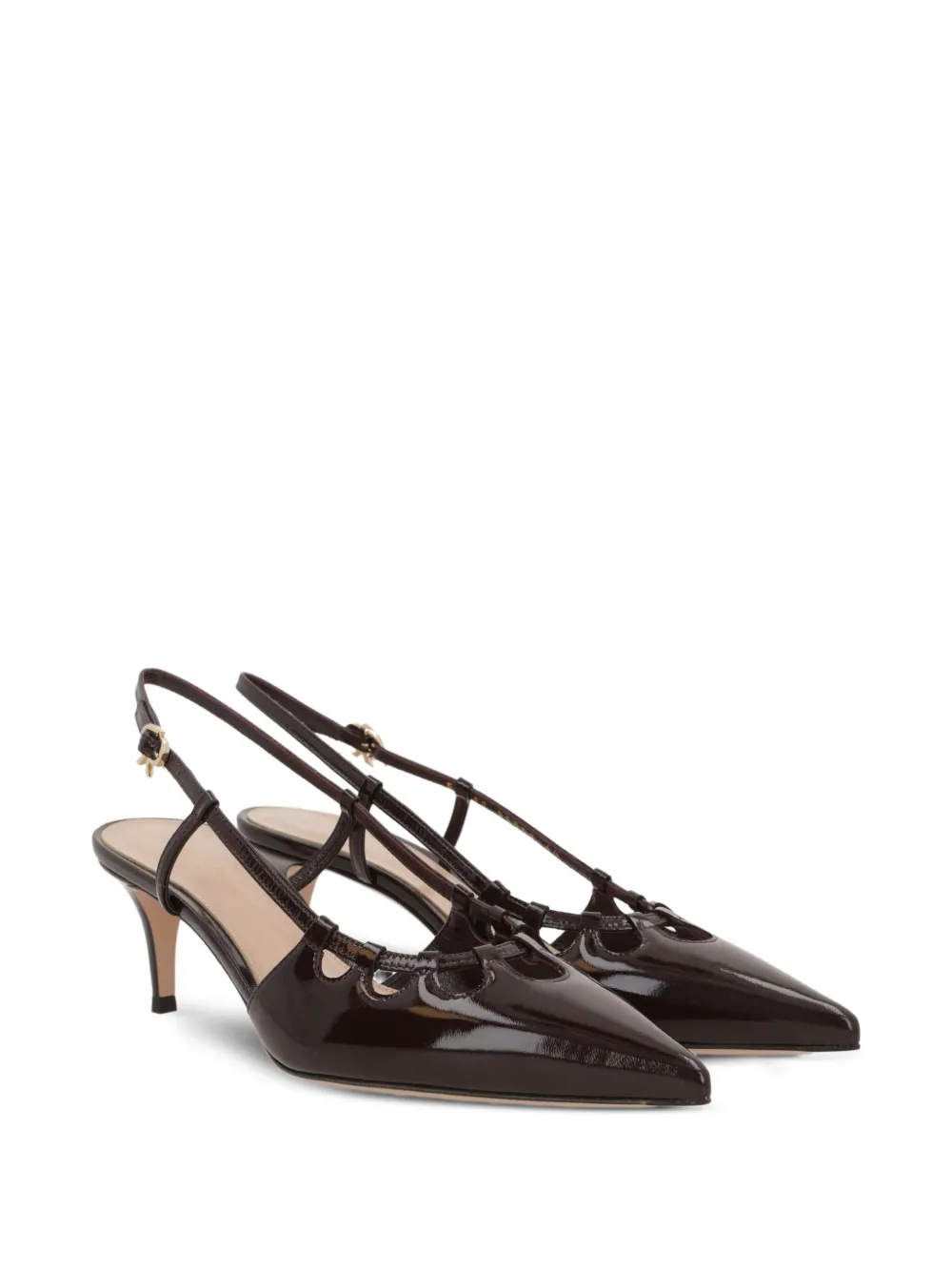 Gianvito Rossi Slingback pumps met uitgesneden details Rood